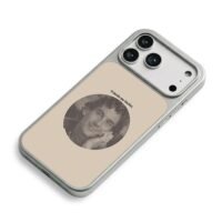 Black spiral world map with O medo me facina Phone Case