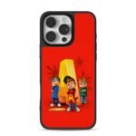 Alvin Chipmunks trio with golden A red backdrop Phone Case