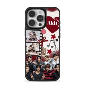 Ald1 kpop boy group collage red heart star note Phone Case