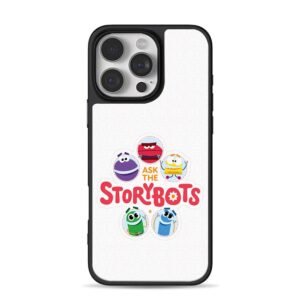 Ask the StoryBots with five cute cartoon robots Phone Case
