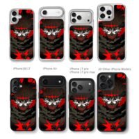 Black Clover Asta devil form four leaf clover red black anime art Phone Case