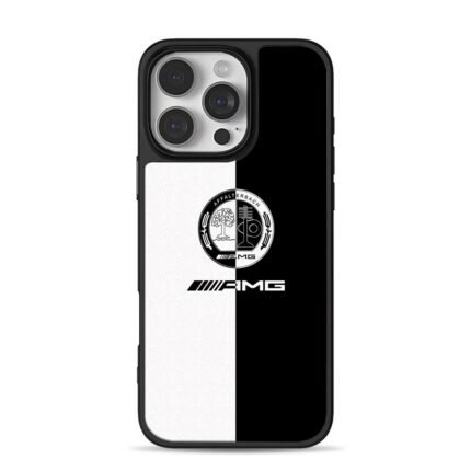 Black white split AMG Affalterbach logo design Phone Case