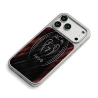 ACM Milan 1899 No7 football club badge on red black jersey pattern Phone Case