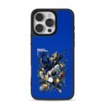 Blue yellow cyber sniper soldier graffiti art Phone Case