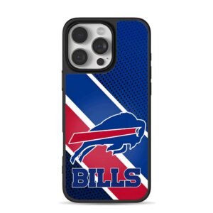Buffalo Bills NFL logo red blue striped design Phone Case