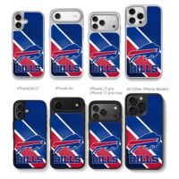 Buffalo Bills NFL logo red blue striped design Phone Case
