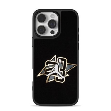 Air Jordan jumpman 23 gold star basketball logo Phone Case