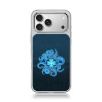 Blue octopus mandala four leaf clover constellation Phone Case