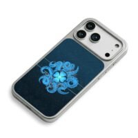 Blue octopus mandala four leaf clover constellation Phone Case