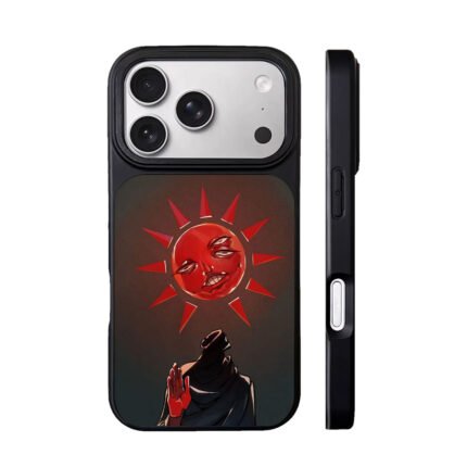 Berserk red sun face and robed cult worshipper Phone Case