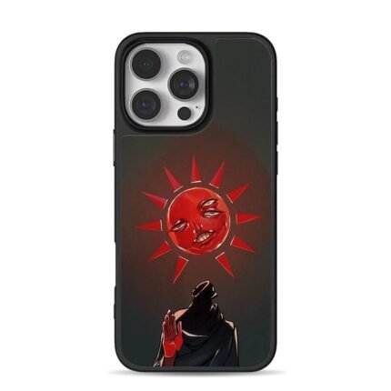 Berserk red sun face and robed cult worshipper Phone Case