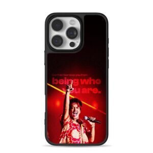 Bruno Mars singing on stage with motivational quote Phone Case