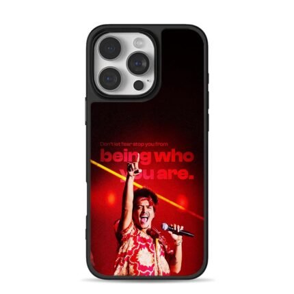 Bruno Mars singing on stage with motivational quote Phone Case