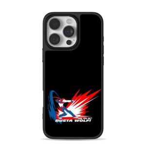 Busta Wolf fighting anime warrior red blue splash Are You OK Phone Case