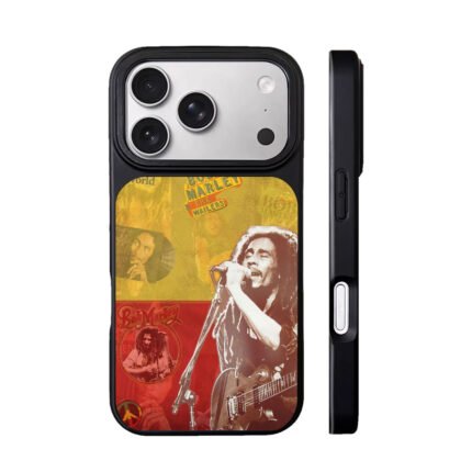 Bob Marley one love retro reggae music collage print Phone Case