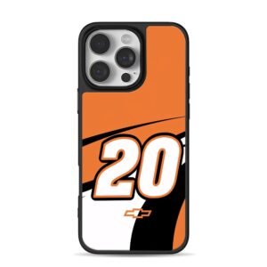 20 racing livery Chevy logo orange black white art Phone Case