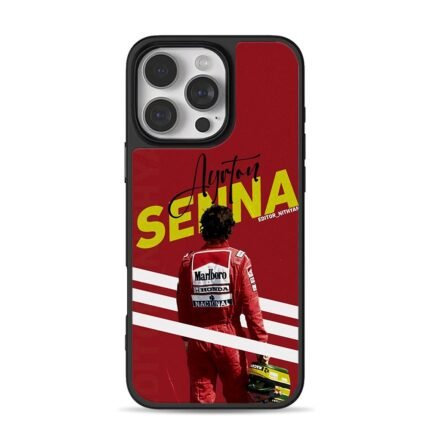 Ayrton Senna F1 racer red Marlboro Honda suit Phone Case