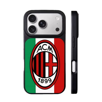 ACM AC Milan logo with Italian flag vertical stripes Phone Case