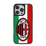 ACM AC Milan logo with Italian flag vertical stripes Phone Case