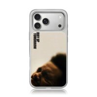 Blurry man portrait with Hurry Up Tomorrow text Phone Case