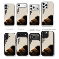 Blurry man portrait with Hurry Up Tomorrow text Phone Case