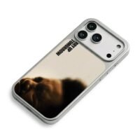 Blurry man portrait with Hurry Up Tomorrow text Phone Case