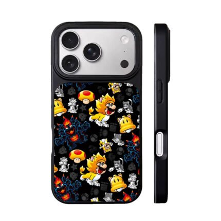 Cat Mario Bowser super mushroom power bell pattern Phone Case