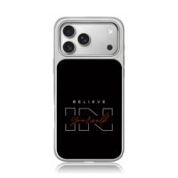 Believe In Yourself minimalist inspirational text art Phone Case