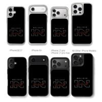 Believe In Yourself minimalist inspirational text art Phone Case