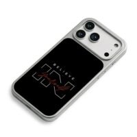 Believe In Yourself minimalist inspirational text art Phone Case