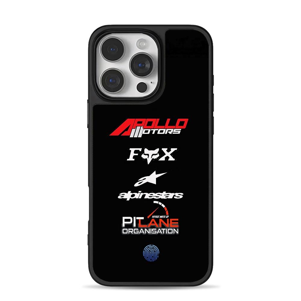 Apollo Motors Fox Alpinestars Pit Lane race logos Phone Case Apollo Motors Fox Alpinestars Pit Lane race logos Phone Case