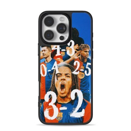 Barcelona players Lewy Yamal with match scores Phone Case
