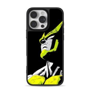 Anime Dragon Ball Cell portrait neon yellow black Phone Case