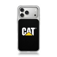 CAT logo with yellow triangle on black honeycomb Phone Case