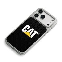 CAT logo with yellow triangle on black honeycomb Phone Case