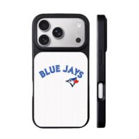 Arched Blue Jays text blue jay red maple leaf logo Phone Case