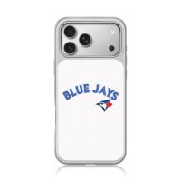 Arched Blue Jays text blue jay red maple leaf logo Phone Case