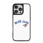 Arched Blue Jays text blue jay red maple leaf logo Phone Case