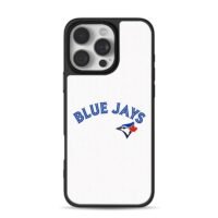 Arched Blue Jays text blue jay red maple leaf logo Phone Case