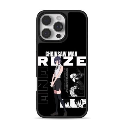 Chainsaw Man Reze anime girl, bomb demon and manga panels Phone Case