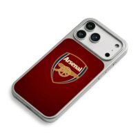 Arsenal FC cannon logo on maroon background Phone Case