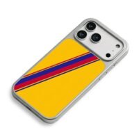 AS Roma wolf logo yellow background red blue diagonal stripe pattern Phone Case