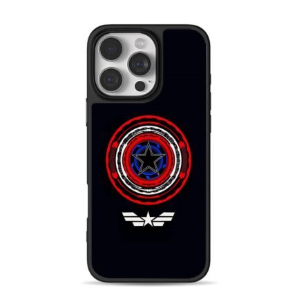 Captain America style star shield and wings logo Phone Case