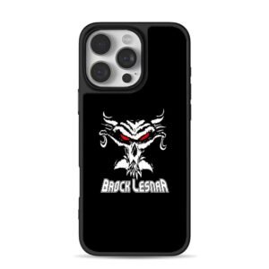 Brock Lesnar text horned demon skull red eyes Phone Case