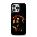 Bob Marley sunglasses retro reggae graphic with Spanish slogan and rasta colors Phone Case
