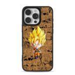 Chibi Super Saiyan Goku on DB manga background Phone Case