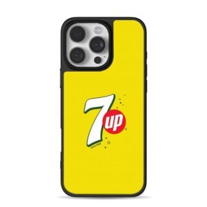 7up classic logo with since1929 on bright yellow background Phone Case