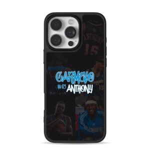 Carmelo Anthony 15 Nuggets basketball collage Phone Case