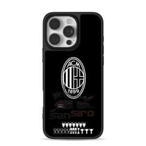 AC Milan 1899 logo San Siro stadium and trophy set Phone Case