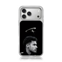Black and white Neymar Jr side profile with logo Phone Case